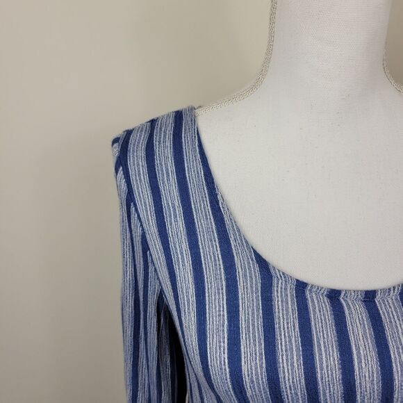 Anthro Drew Striped Blouse. Blue S#012 - Picture 4 of 15
